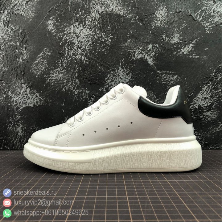 Alexander McQueen Sole Unisex Sneakers 37681 White&Black Leather